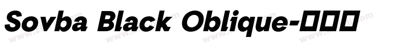 Sovba Black Oblique字体转换